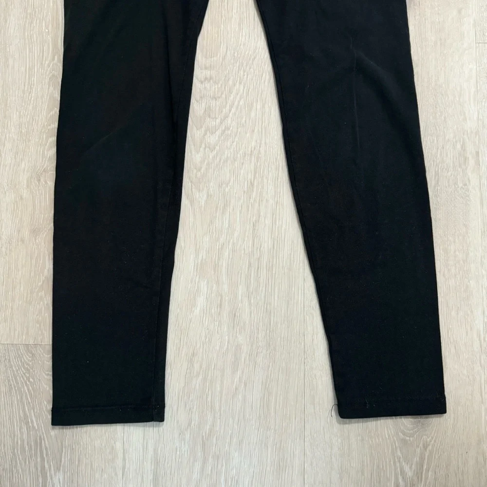 Kids Cat & Jack Girls Black Cotton Stretch Leggings Pants L 10/12